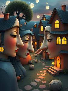 Moonlit Village Dreams 14