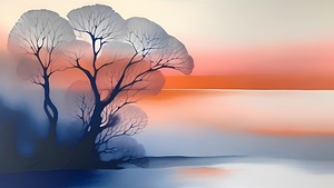 Dreamlike Sunset by Tranquil Waters