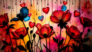 Multicolored Flower Painting 10