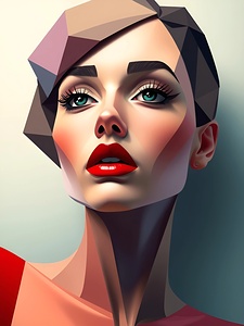 Geometric Portrait of a Woman 1