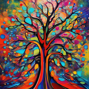 Abstract Tree of Colors 2