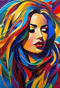 Colorful Abstract Portrait 64