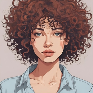 Curly Hair Character Design 24