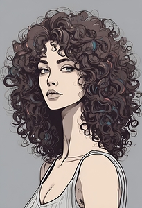 Curly Hair Character Design 8