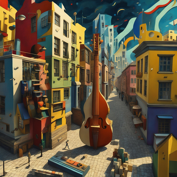 A Musical Cityscape 15 Print