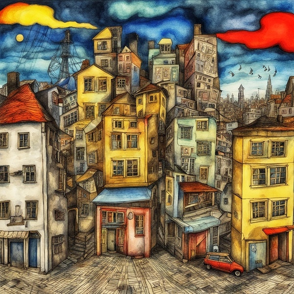 A Musical Cityscape 4 Print