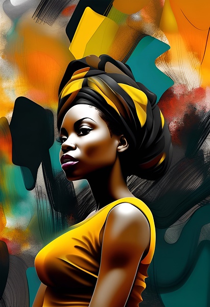 African Lady 18 Print