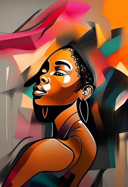 African Lady 23 Print