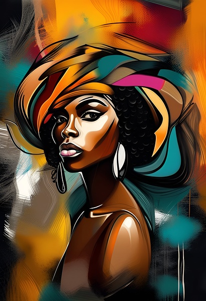African Lady 40 Print