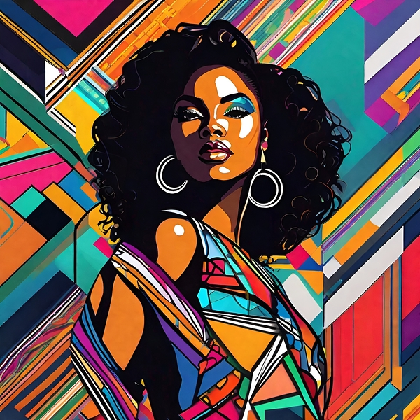 Colorful Abstract Portrait 4 Print