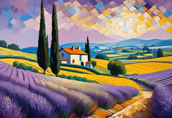 Lavender field 3 Print