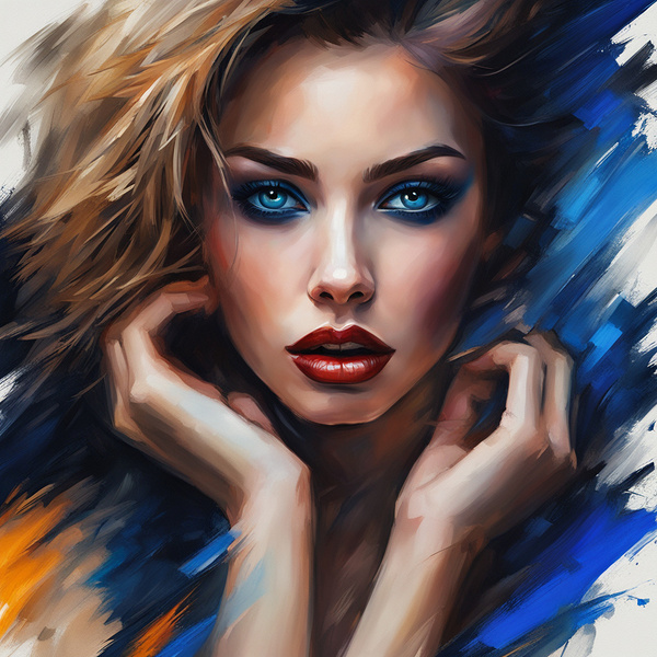 Painted Portrait 22 Print