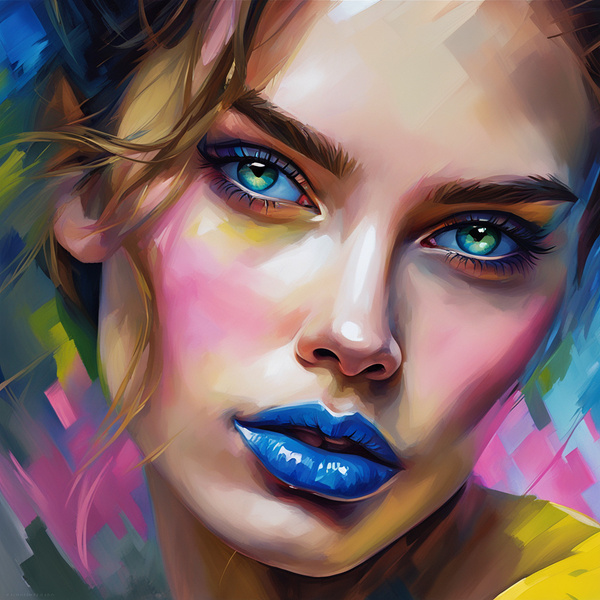 Painted Portrait 34 Print