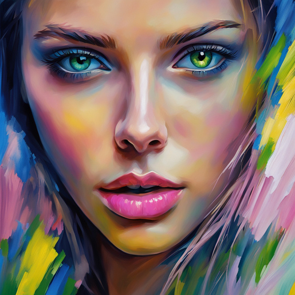 Painted Portrait 37 Print