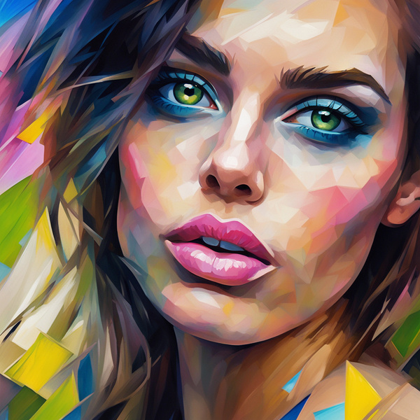 Painted Portrait 38 Print