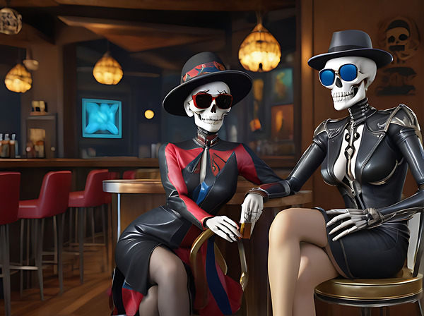 Skeleton Duo 6 Print