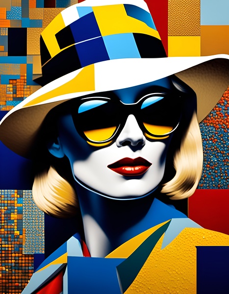 Sunny Lady in a Stylish Hat 5 Print