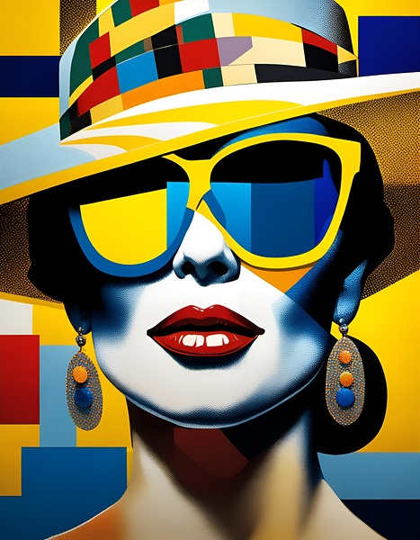 Sunny Lady in a Stylish Hat 6 Print