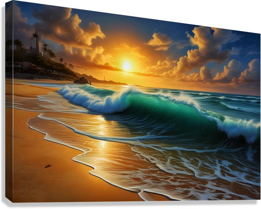 Golden Hour on the Shore 2 Canvas Print