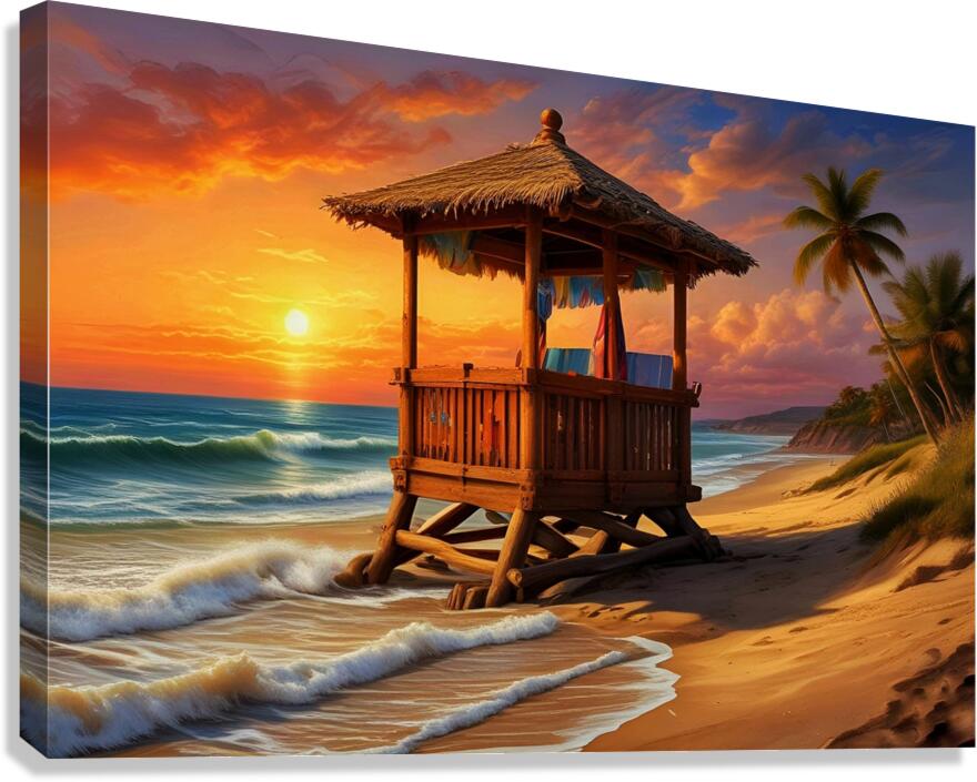 A Beachside Hut 2 Canvas Print