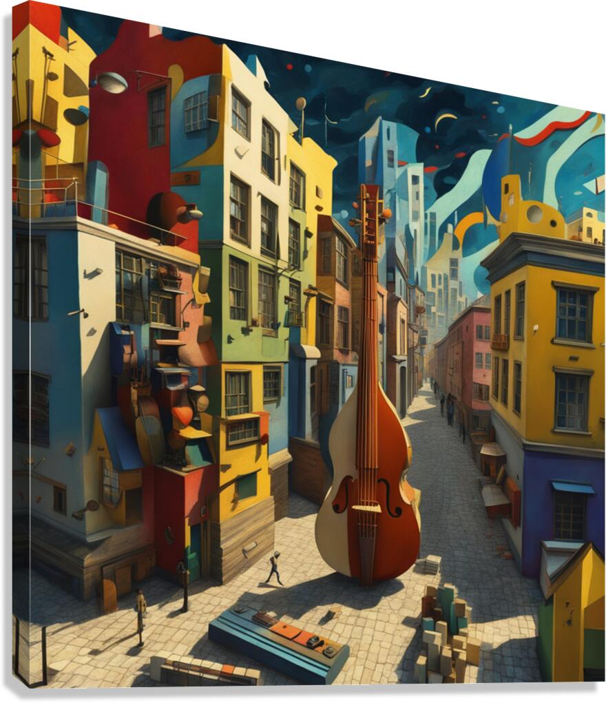 A Musical Cityscape 15 Canvas Print