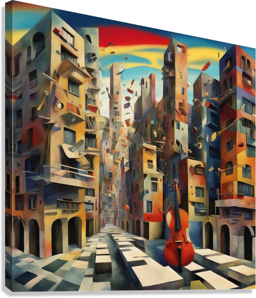 A Musical Cityscape 31 Canvas Print