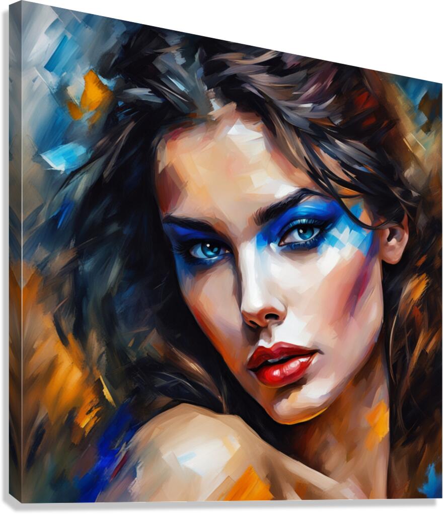 Painted Portrait Canvas Print