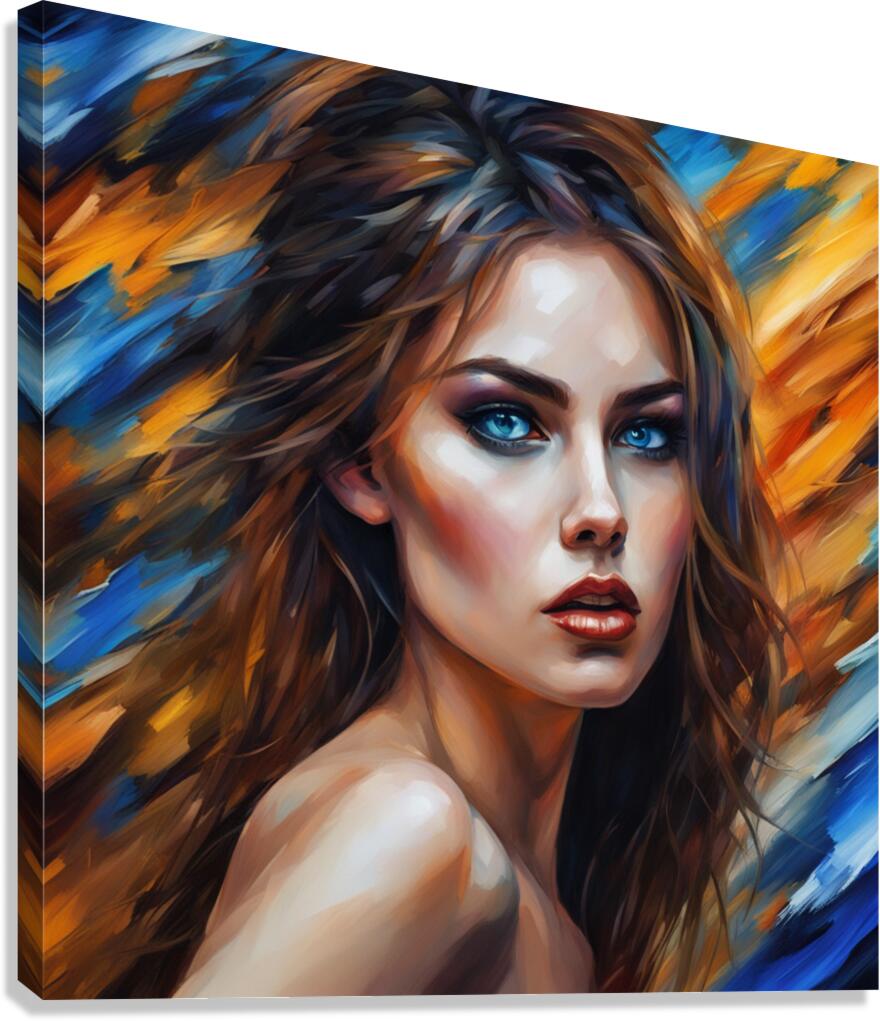 Painted Portrait 3 Canvas Print