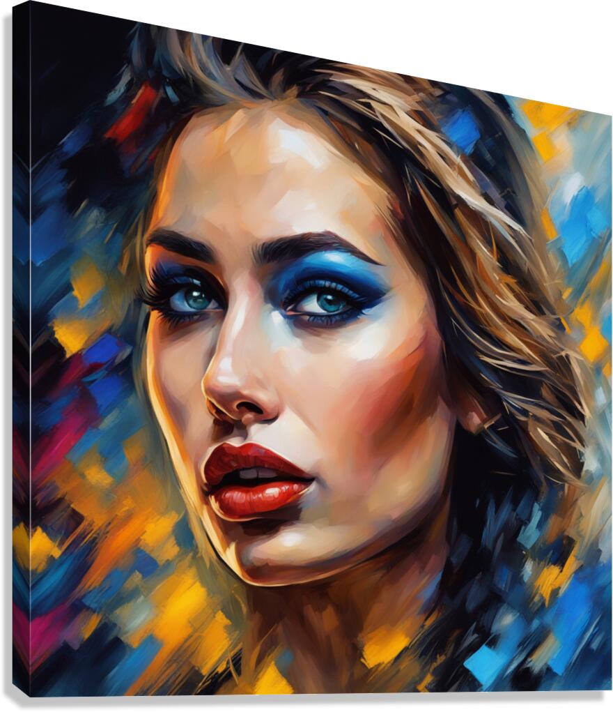Painted Portrait 10 Canvas Print