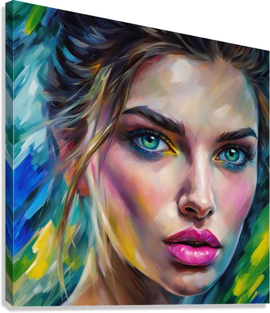 Painted Portrait 36 Canvas Print