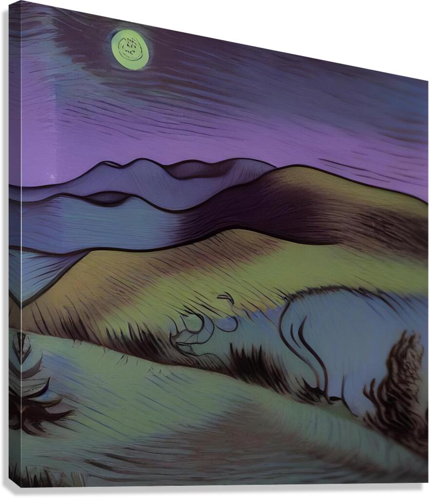 Moonlight Field Canvas Print