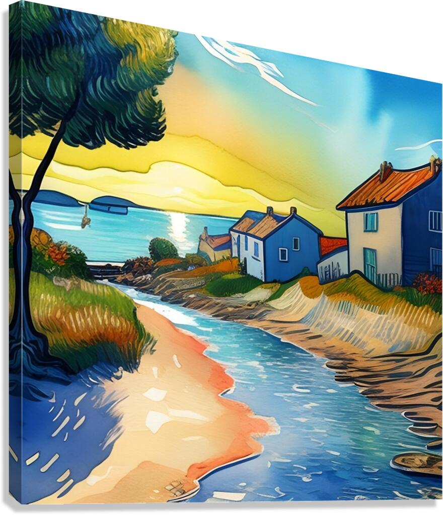 Village by the Sea 9 Canvas Print