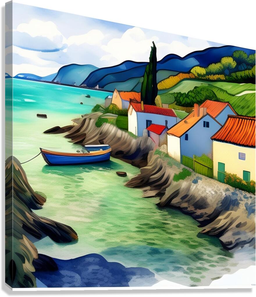 Village by the Sea 14 Canvas Print