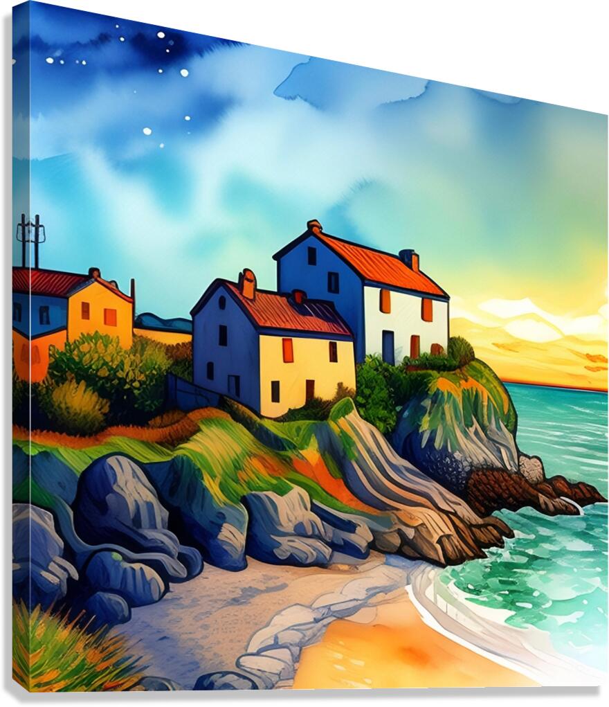 Village by the Sea 13 Canvas Print