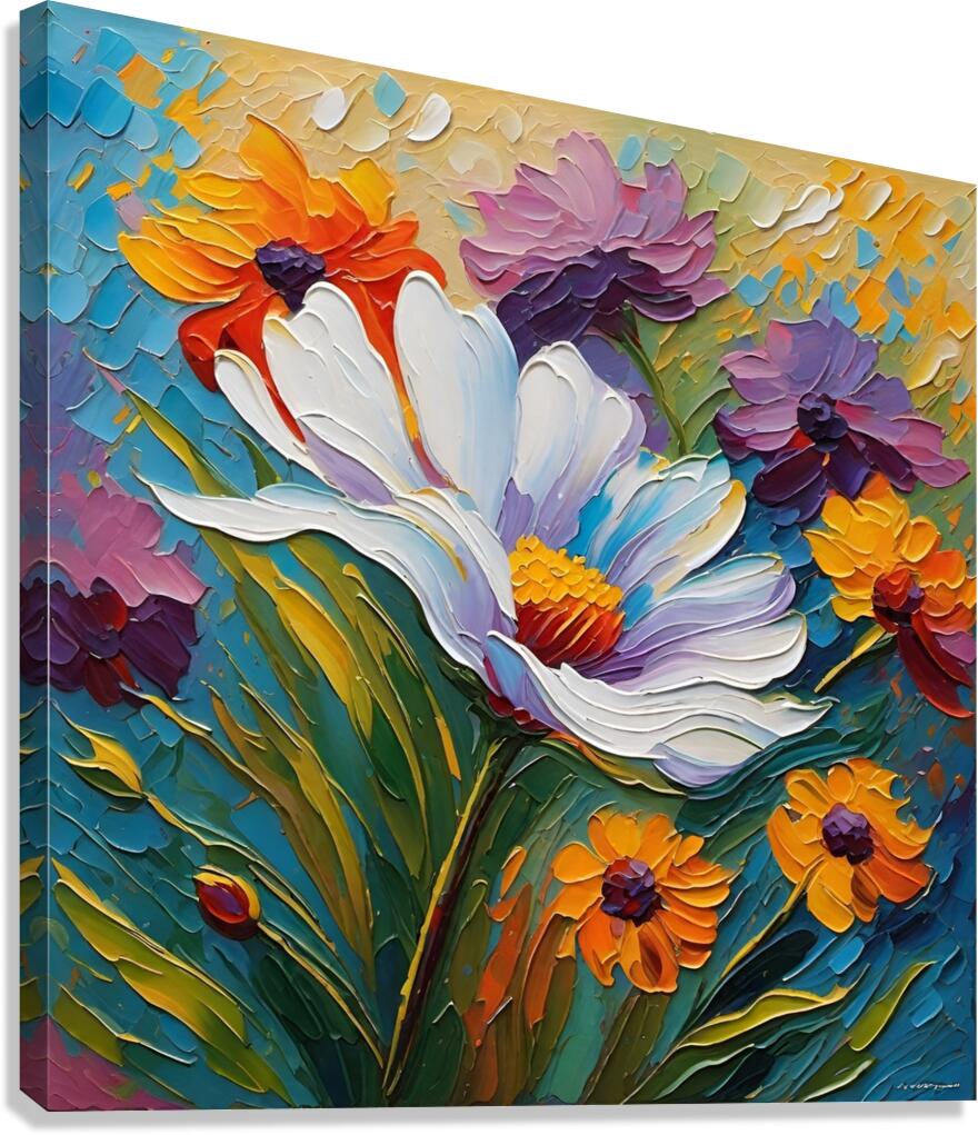 Colorful Floral Art 32 Canvas Print