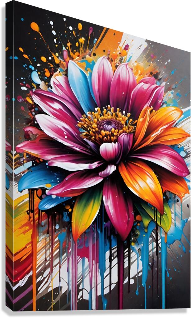 Colorful Floral Art 35 Canvas Print