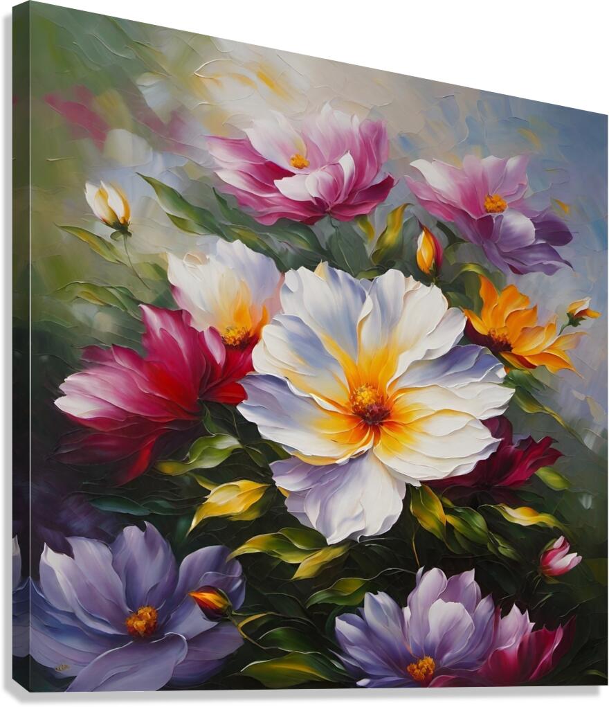 Colorful Floral Art 23 Canvas Print