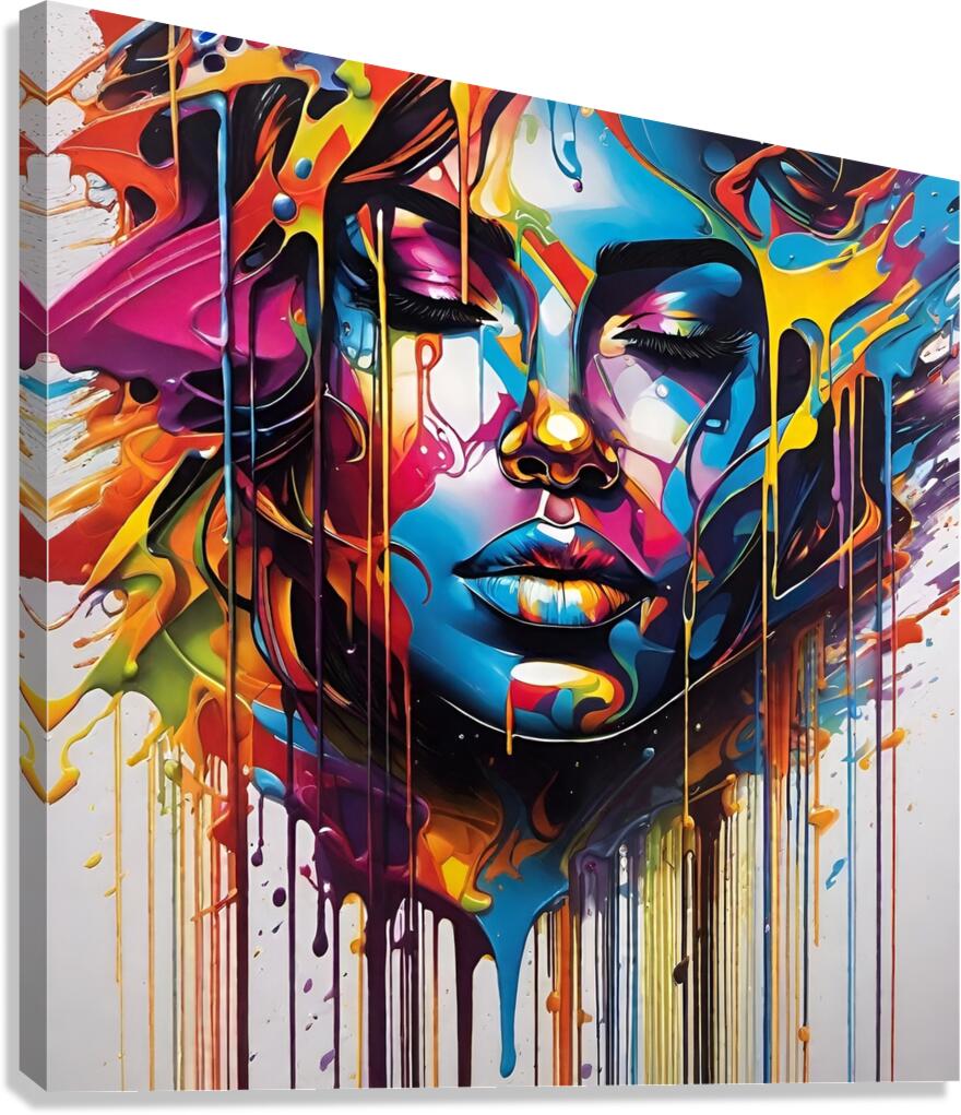 絵画 abstract painting Colorful Abstract Portrait 62 by Esmonbijouart Wall Art