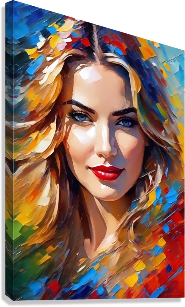 Colorful Abstract Portrait 85 Canvas Print