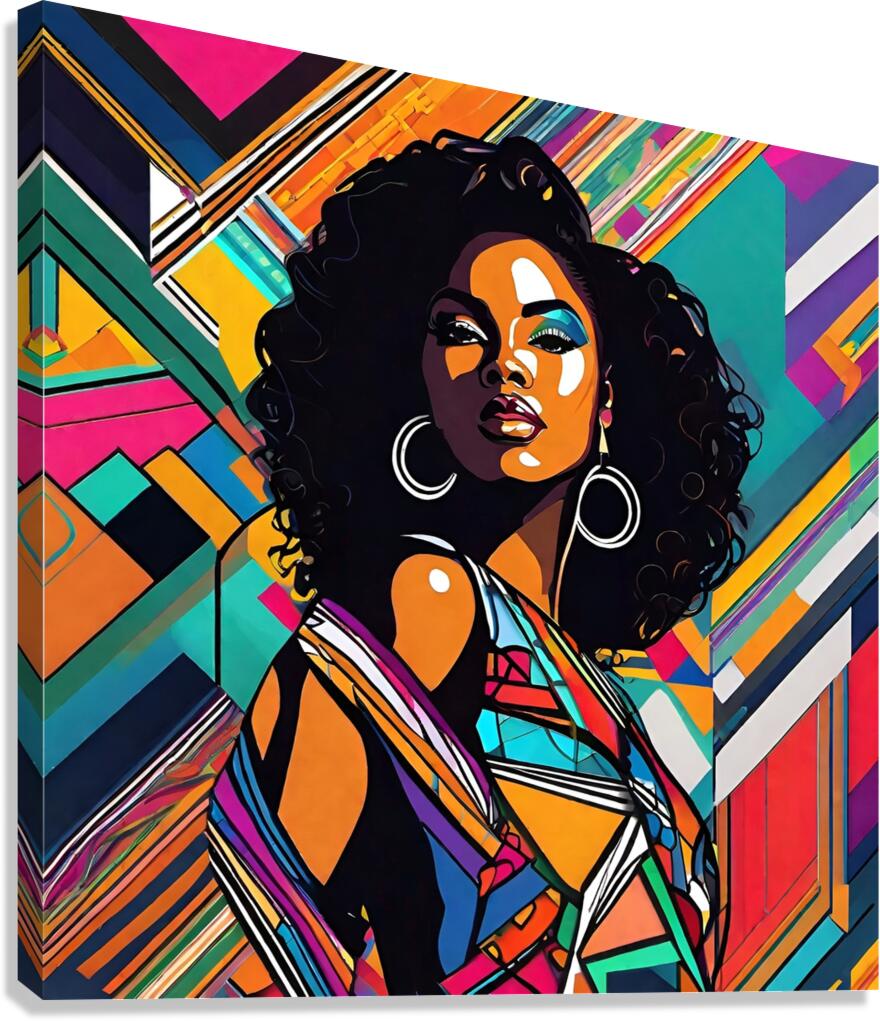 Colorful Abstract Portrait 4 Canvas Print