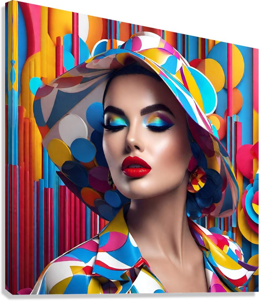 Colorful Abstract Portrait 80 Canvas Print