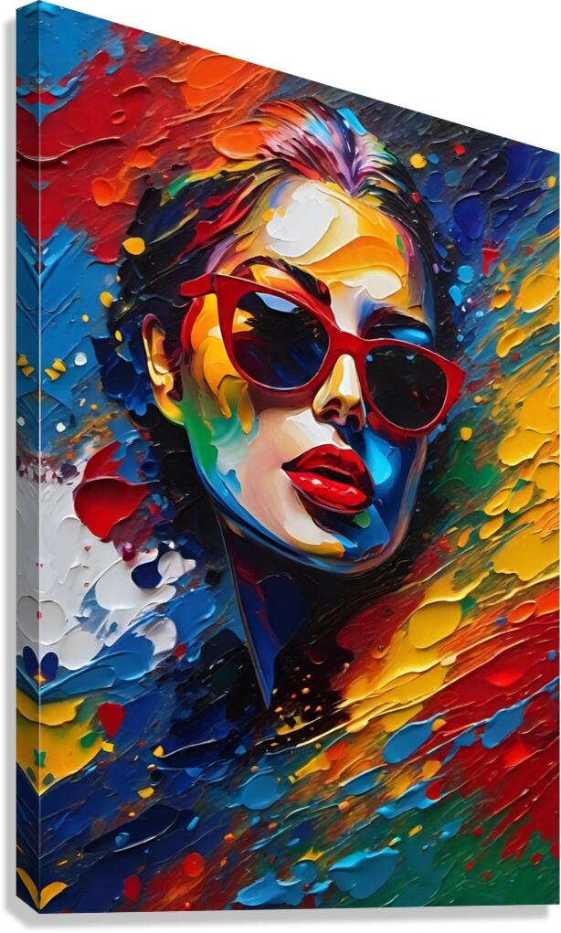 Colorful Abstract Portrait 67 Canvas Print