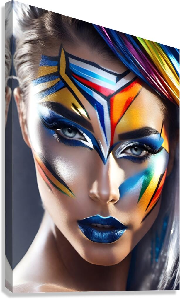 The World of Face Art 57 Canvas Print