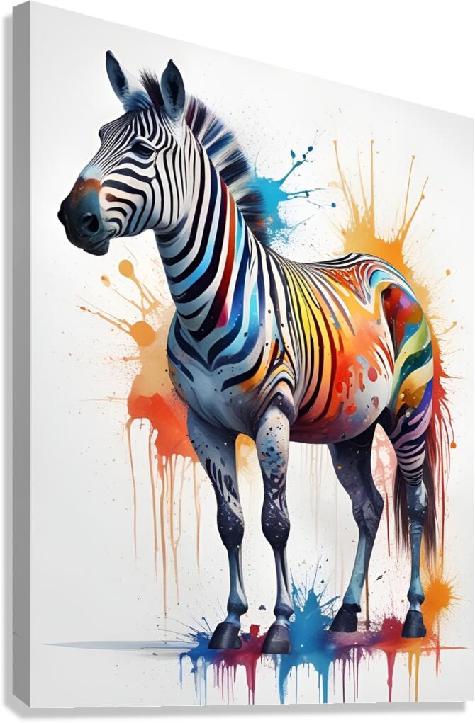 Artistic Zebra Canvas Print