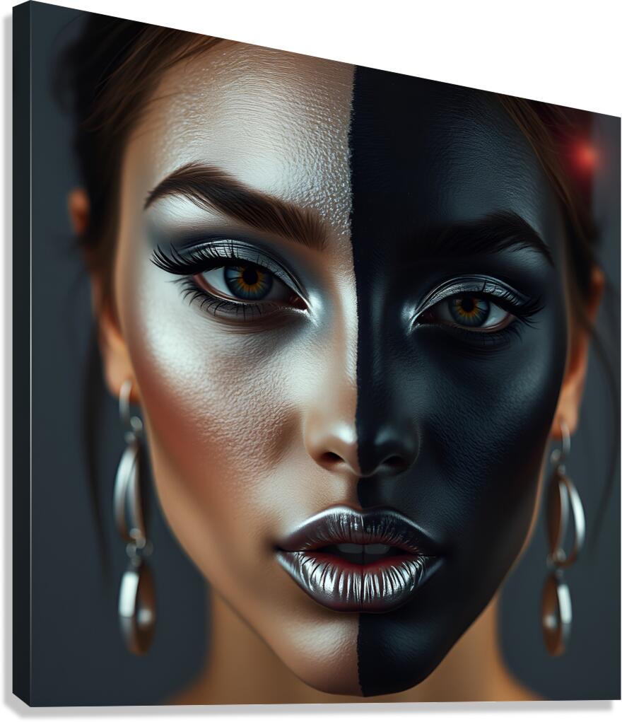 Dual Tone Face Canvas Print