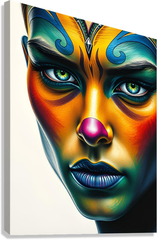 Striking Face 27 Canvas Print