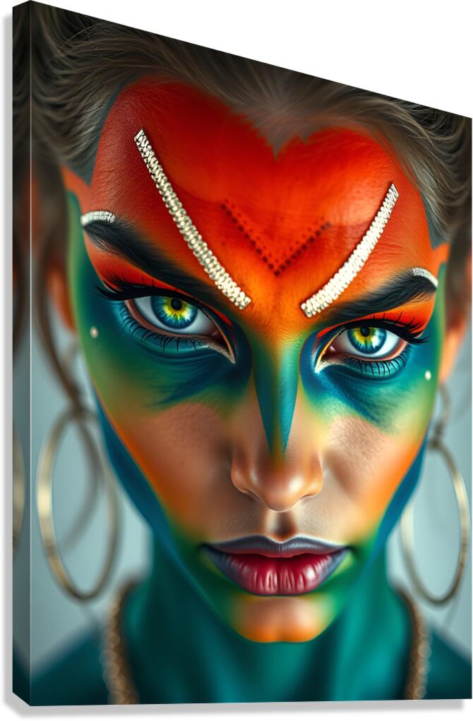 Striking Face 13 Canvas Print