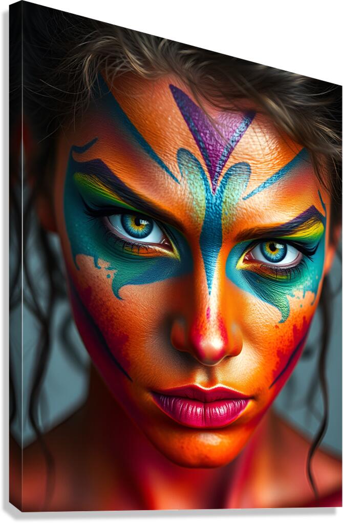 Striking Face 35 Canvas Print
