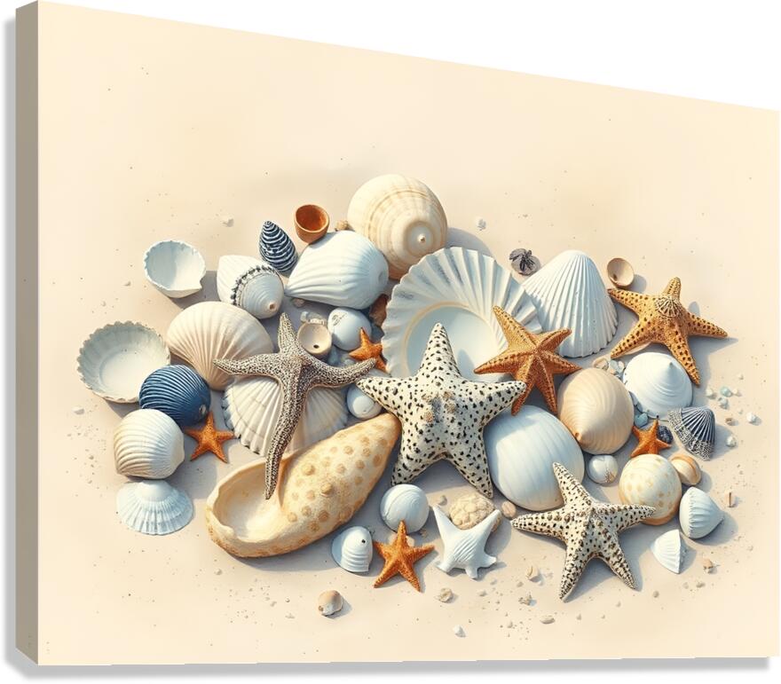 Shells and Starfish 5 Canvas Print