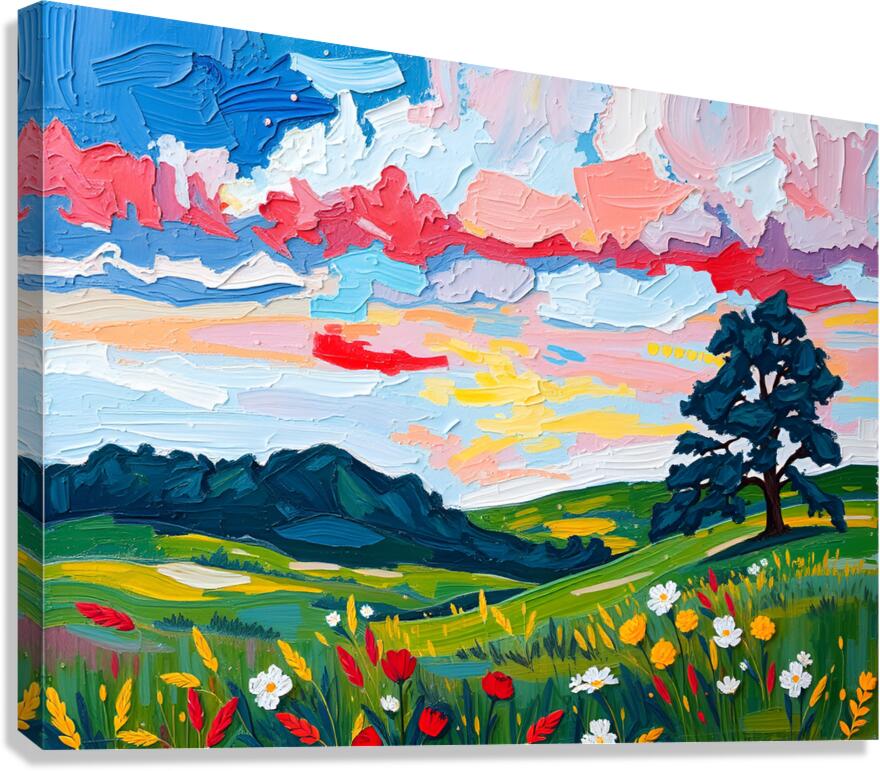 Impasto Sky Canvas Print